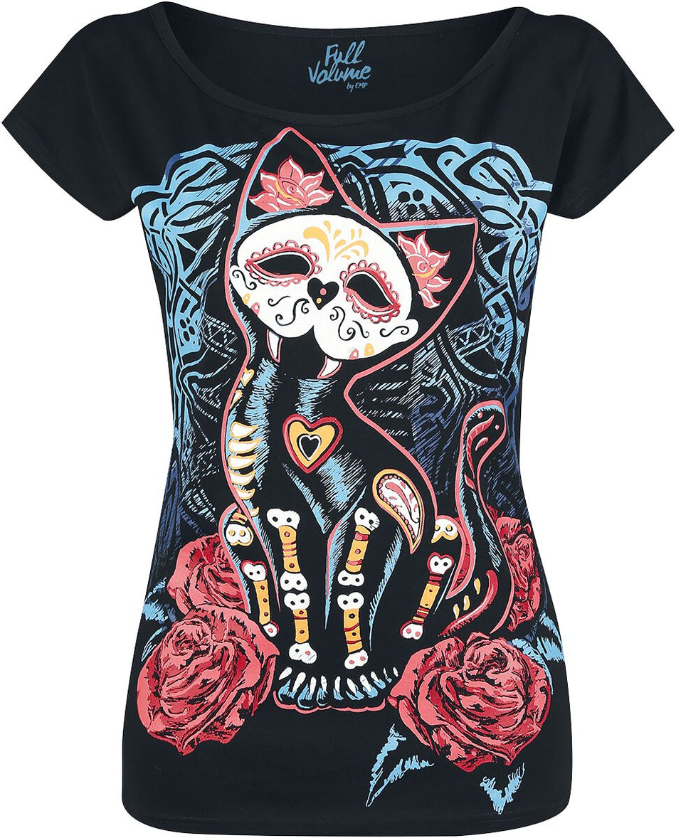 T-Shirt Manches courtes  de Full Volume by EMP - Keep Me Going - S à 3XL - pour Femme - noir - Full Volume by EMP