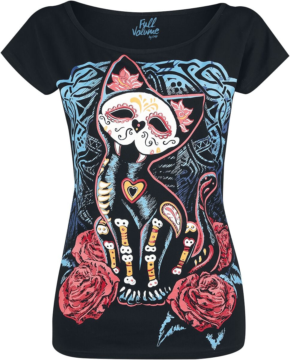 T-Shirt Manches courtes  de Full Volume by EMP - Keep Me Going - S à 3XL - pour Femme - noir - Full Volume by EMP