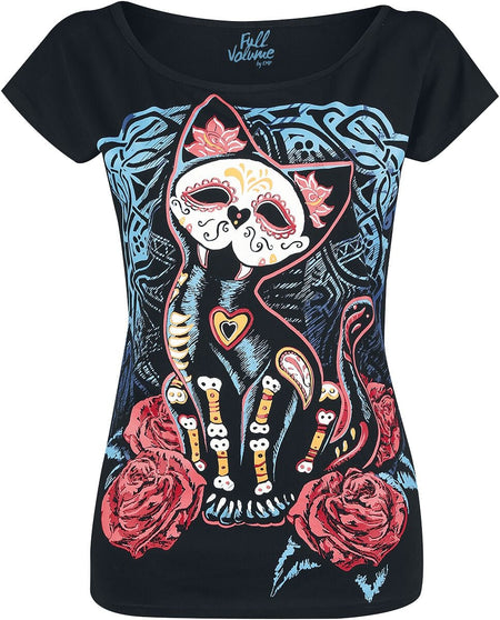 T-Shirt Manches courtes  de Full Volume by EMP - Keep Me Going - S à 3XL - pour Femme - noir - Full Volume by EMP
