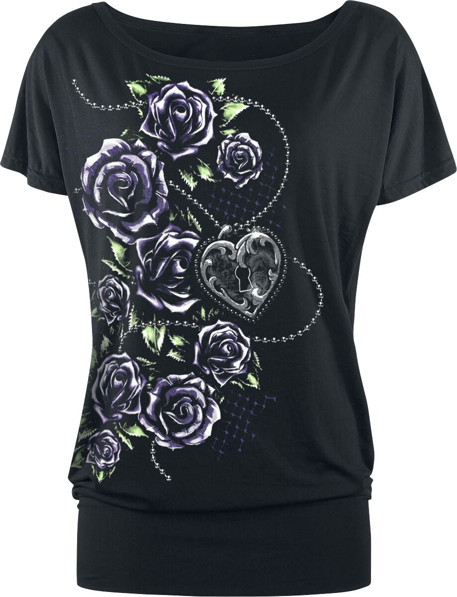 T-Shirt Manches courtes Gothic de Gothicana by EMP - Can You Read My Mind - S à 5XL - pour Femme - noir - Gothicana by EMP