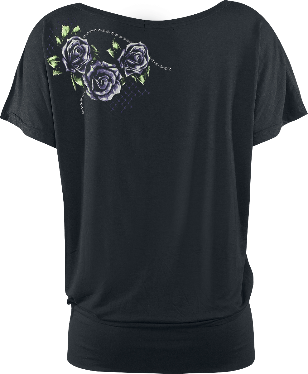 T-Shirt Manches courtes Gothic de Gothicana by EMP - Can You Read My Mind - S à 5XL - pour Femme - noir - Gothicana by EMP - View 2