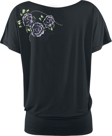 T-Shirt Manches courtes Gothic de Gothicana by EMP - Can You Read My Mind - S à 5XL - pour Femme - noir - Gothicana by EMP - View 2