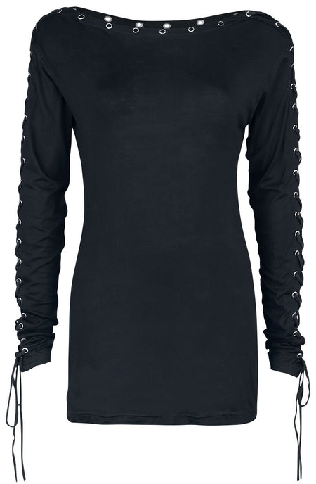 T-shirt manches longues Gothic de Gothicana by EMP - Here To Stay - S à 5XL - pour Femme - noir - Gothicana by EMP