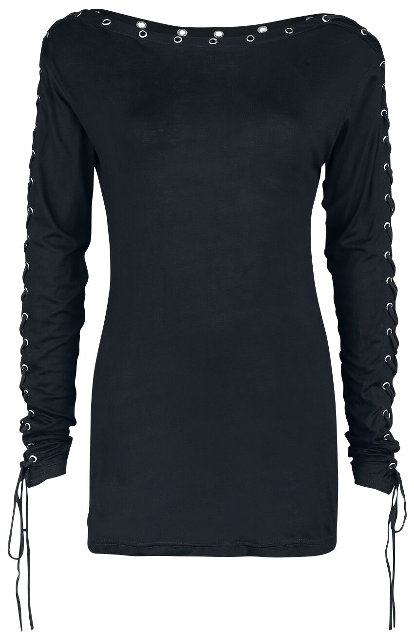T-shirt manches longues Gothic de Gothicana by EMP - Here To Stay - S à 5XL - pour Femme - noir - Gothicana by EMP