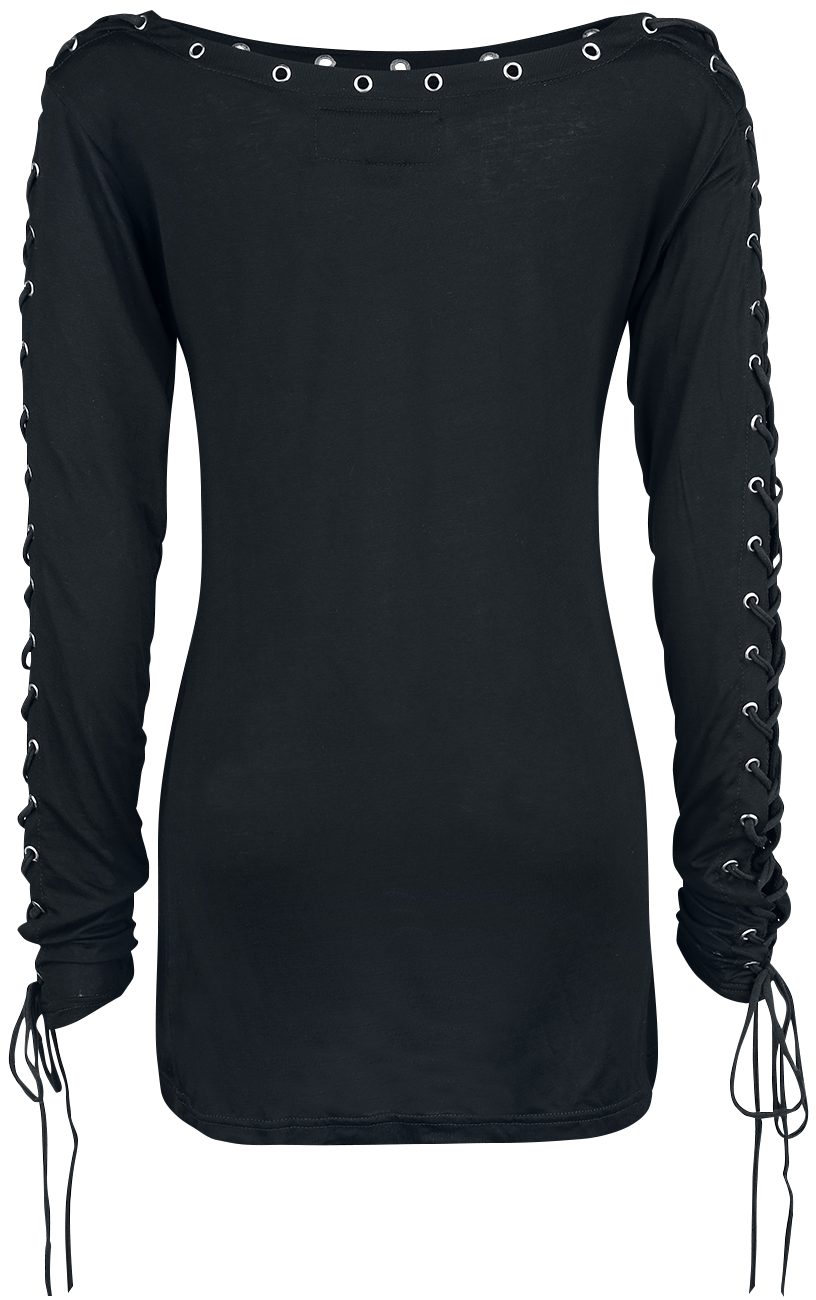 T-shirt manches longues Gothic de Gothicana by EMP - Here To Stay - S à 5XL - pour Femme - noir - Gothicana by EMP - View 2