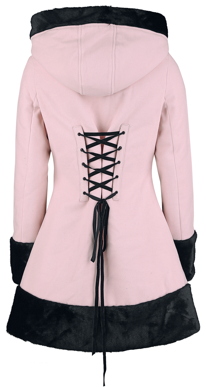 Manteau d'hiver Rockabilly de Hell Bunny - Manteau Sarah Jane - XS à 4XL - pour Femme - rose clair - hell bunny - View 2