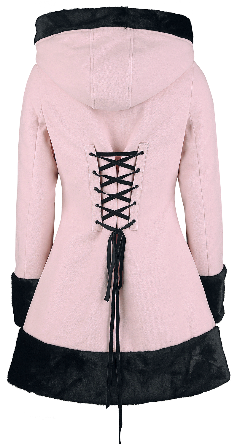Manteau d'hiver Rockabilly de Hell Bunny - Manteau Sarah Jane - XS à 3XL - pour Femme - rose clair - hell bunny - View 2