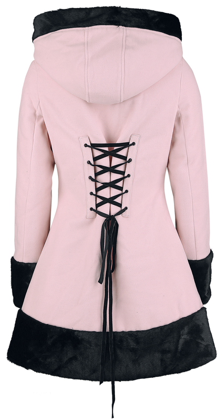 Manteau d'hiver Rockabilly de Hell Bunny - Manteau Sarah Jane - XS à 4XL - pour Femme - rose clair - hell bunny - View 2