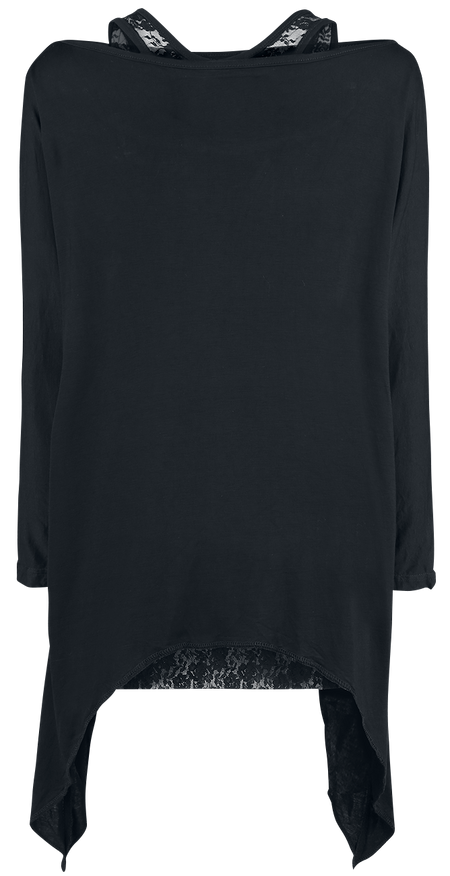T-shirt manches longues Gothic de Gothicana by EMP - Busting Loose - S à 5XL - pour Femme - noir - Gothicana by EMP - View 2
