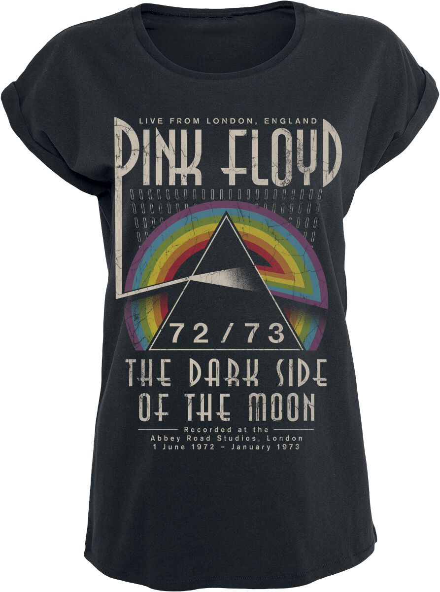 T-Shirt Manches courtes  de Pink Floyd - Dark Side - Circle - S - pour Femme - noir - Pink Floyd