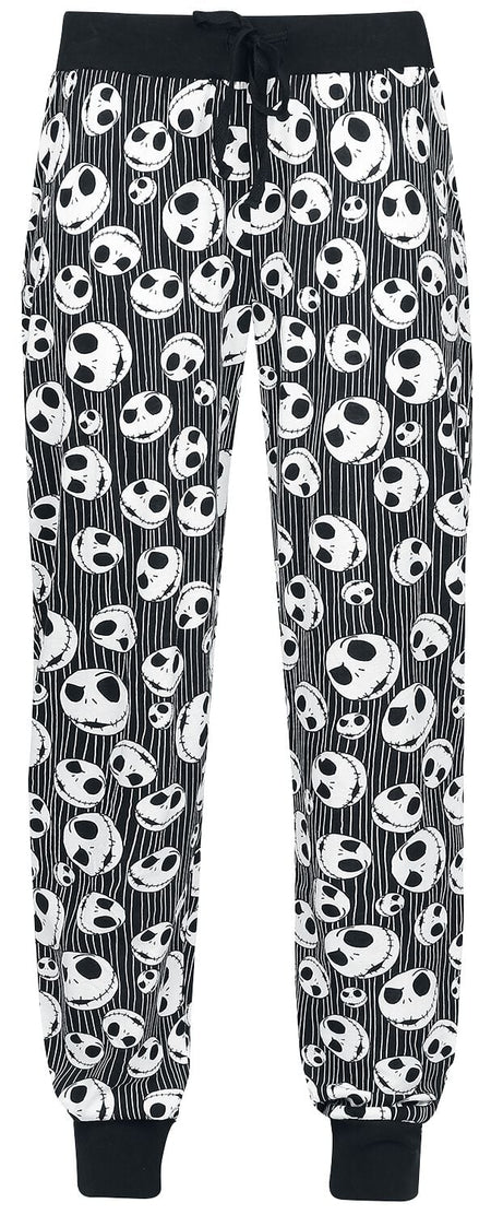 Bas de pyjama Disney de L'Étrange Noël De Monsieur Jack - Jack Skellington - Crâne - M à 4XL - pour Femme - noir - L'Étrange Noël De Monsieur Jack