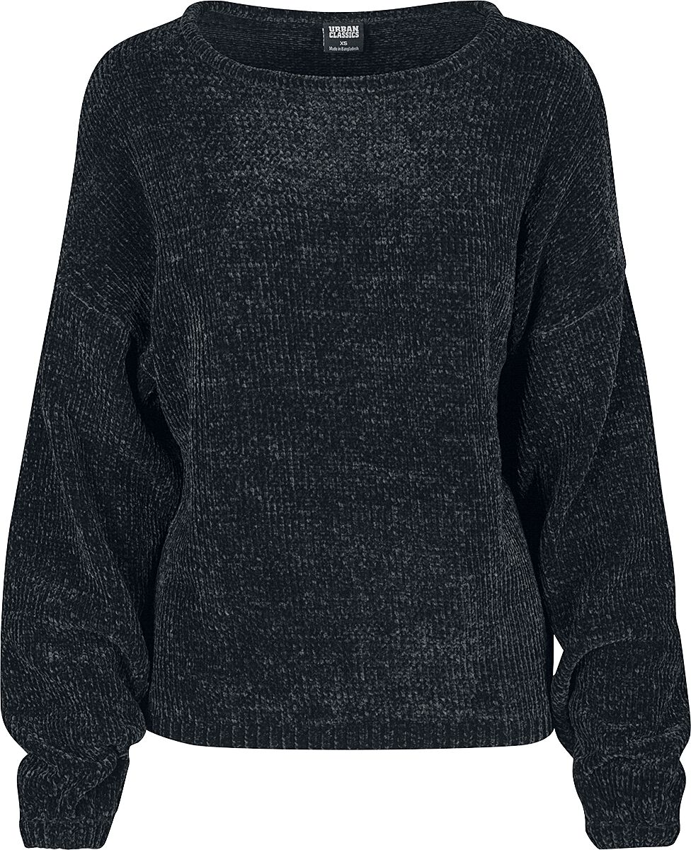 Sweat-shirt  de Urban Classics - Sweat Oversize En Chenille - XS à 5XL - pour Femme - noir - Urban Classics