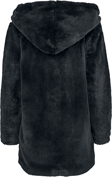 Veste mi-saison  de Urban Classics - Manteau À Capuche Teddy - XS à 5XL - pour Femme - noir - Urban Classics - View 2