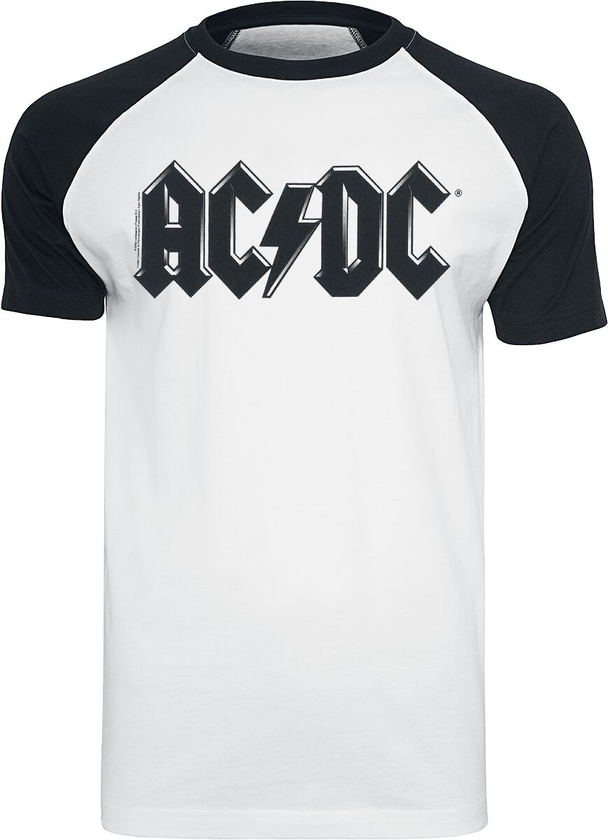 T-Shirt Manches courtes  de AC/DC - Logo Noir - S à 3XL - pour Homme - blanc/noir - AC/DC
