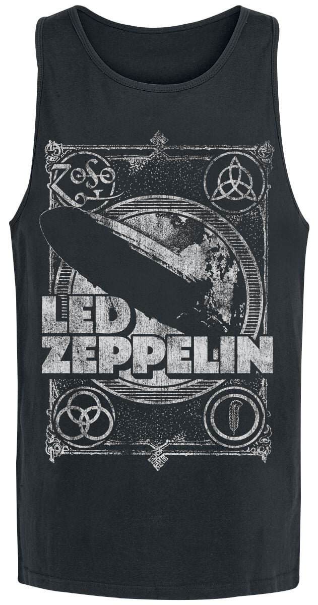 Débardeur  de Led Zeppelin - Vintage Print LZ1 - S à XXL - pour Homme - noir - Led Zeppelin