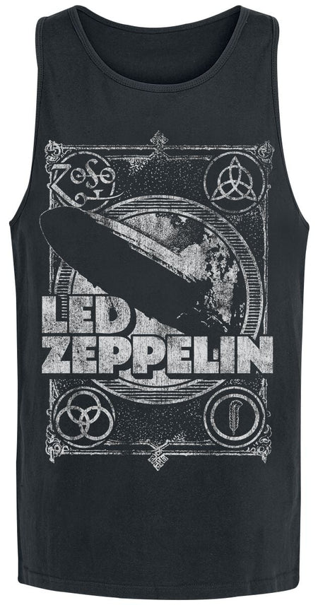 Débardeur  de Led Zeppelin - Vintage Print LZ1 - S à XXL - pour Homme - noir - Led Zeppelin