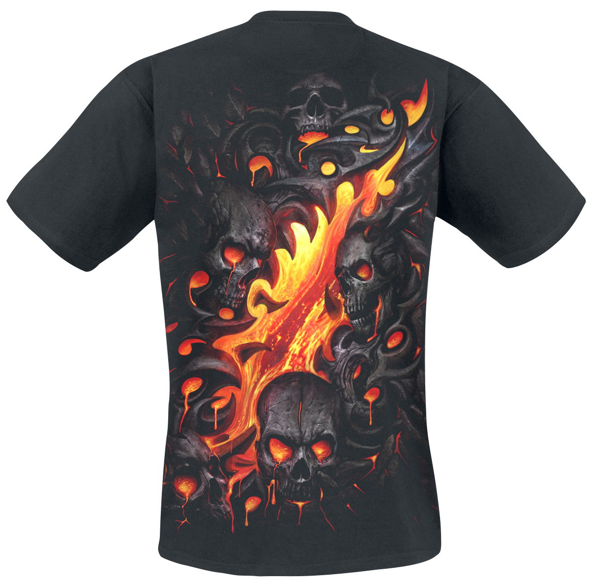 T-Shirt Manches courtes Gothic de Spiral - Skull Lava - S à XXL - pour Homme - noir - Spiral - View 2