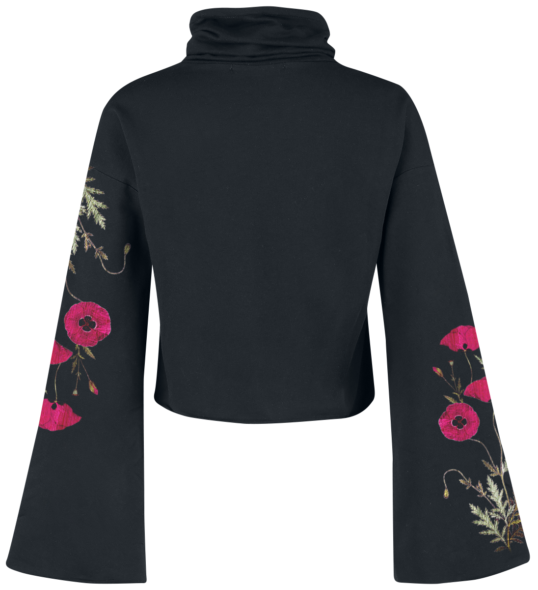 Sweat-shirt à capuche Rockabilly de Outer Vision - Gallow Poppy - S à XXL - pour Femme - noir - Outer Vision - View 2