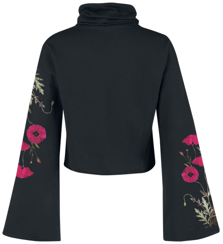 Sweat-shirt à capuche Rockabilly de Outer Vision - Gallow Poppy - S à XXL - pour Femme - noir - Outer Vision - View 2
