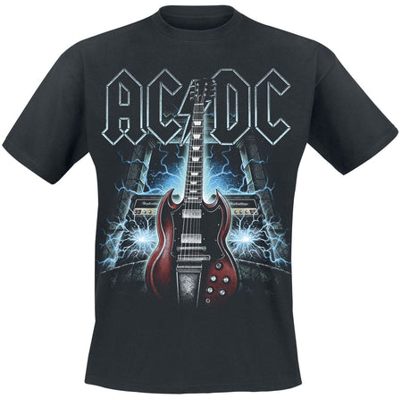 T-Shirt Manches courtes  de AC/DC - High Voltage Guitar - S à 5XL - pour Unisexe - noir - AC/DC