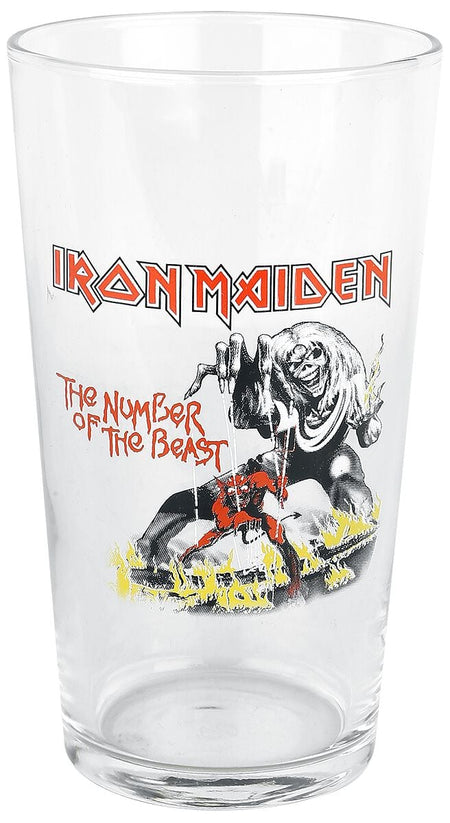 Verre à bière  de Iron Maiden - Number Of The Beast - pour Indifférent - transparent - Iron Maiden