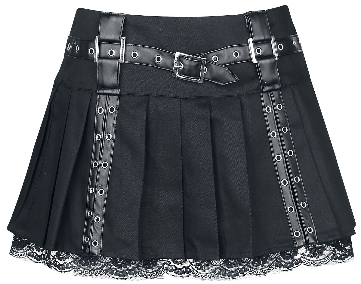 Jupe courte Gothic de Burleska - Mini Jupe Aura - S à 4XL - pour Femme - noir - Burleska