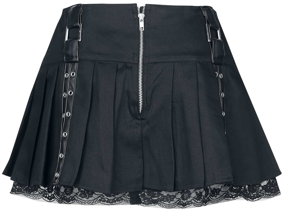 Jupe courte Gothic de Burleska - Mini Jupe Aura - S à 4XL - pour Femme - noir - Burleska - View 2