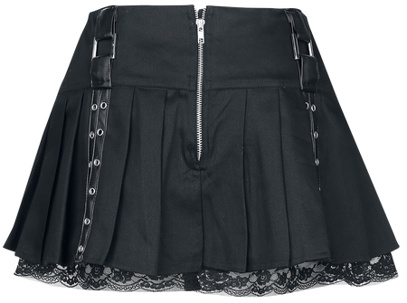 Jupe courte Gothic de Burleska - Mini Jupe Aura - S à 4XL - pour Femme - noir - Burleska - View 2