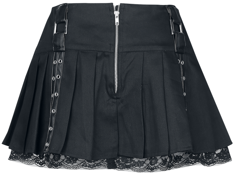 Jupe courte Gothic de Burleska - Mini Jupe Aura - S à 4XL - pour Femme - noir - Burleska - View 2