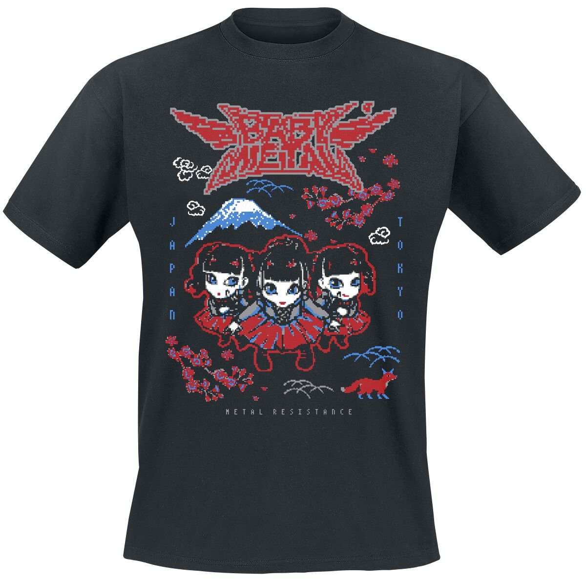 T-Shirt Manches courtes  de Babymetal - Pixel Tokyo - S à XXL - pour Homme - noir - Babymetal