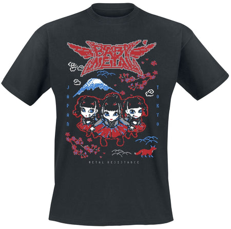T-Shirt Manches courtes  de Babymetal - Pixel Tokyo - S à XXL - pour Homme - noir - Babymetal