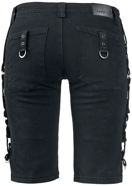Short  de Gothicana by EMP - Short Sangles - 27 à 34 - pour Femme - noir - Gothicana by EMP - View 2