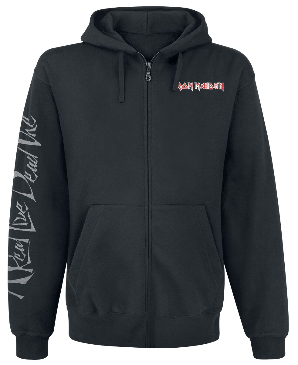 Sweat-shirt zippé à capuche  de Iron Maiden - A real live / dead one - S à XXL - pour Homme - noir - Iron Maiden