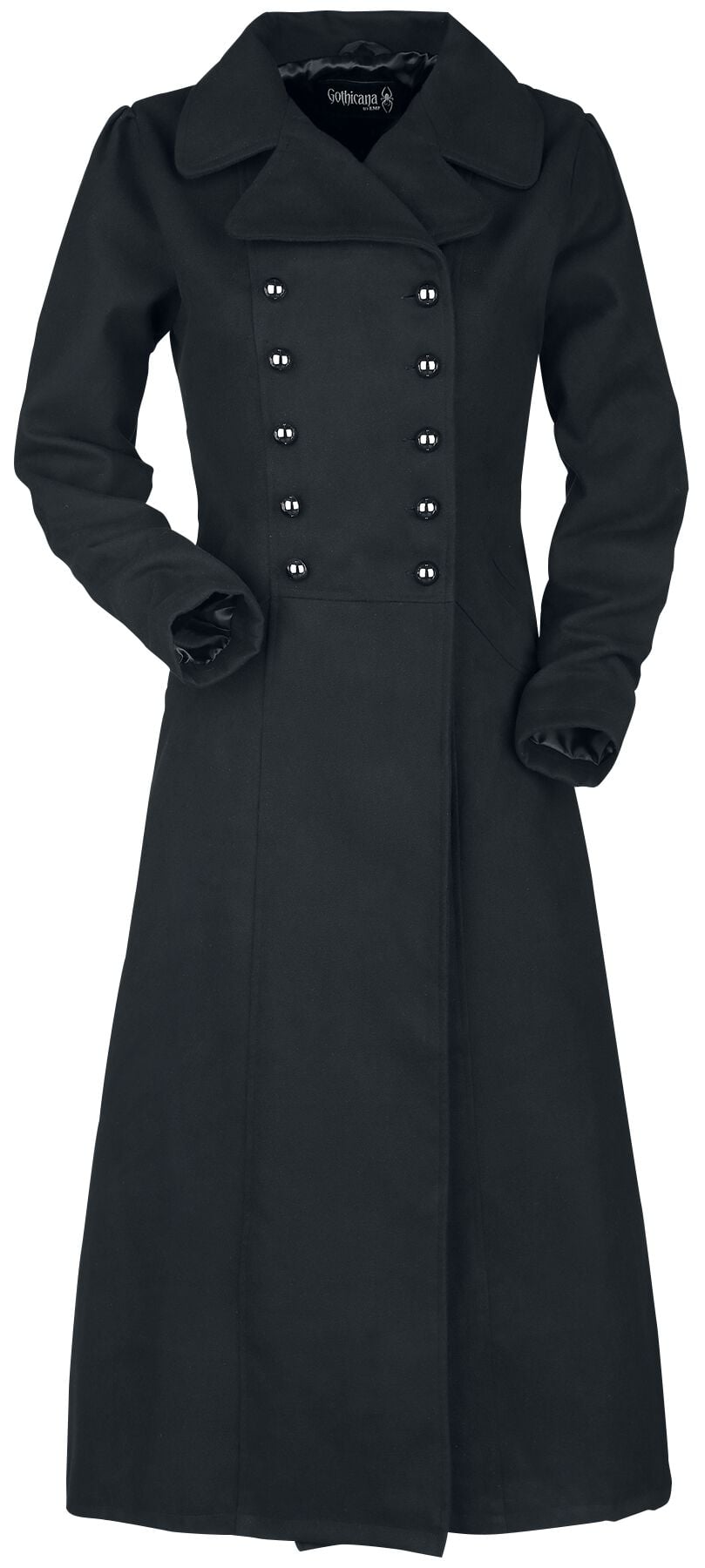 Manteau militaire Gothic de Gothicana by EMP - Duna - M à XL - pour Femme - noir - Gothicana by EMP