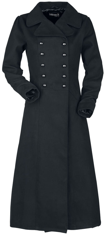 Manteau militaire Gothic de Gothicana by EMP - Duna - M à XL - pour Femme - noir - Gothicana by EMP
