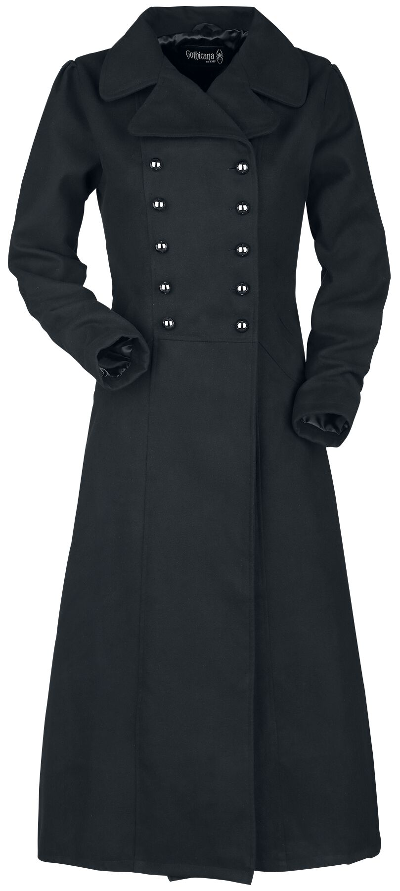 Manteau militaire Gothic de Gothicana by EMP - Duna - S à XXL - pour Femme - noir - Gothicana by EMP