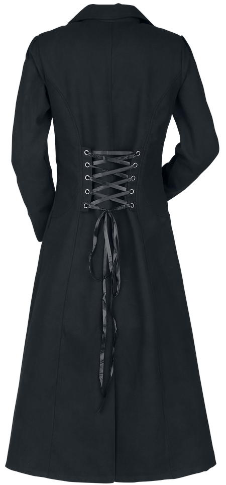 Manteau militaire Gothic de Gothicana by EMP - Duna - M à XL - pour Femme - noir - Gothicana by EMP - View 2