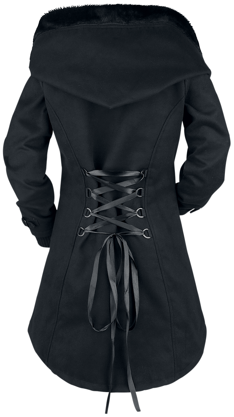 Manteau d'hiver Gothic de Gothicana by EMP - Across The Night - S à XXL - pour Femme - noir - Gothicana by EMP - View 2