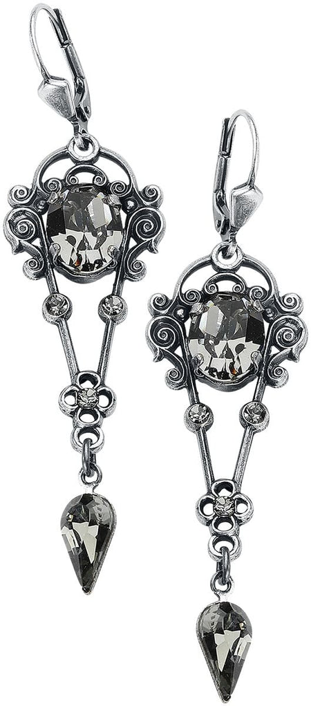 Boucles d'oreilles Gothic de Krikor - Dunkle Leidenschaft - pour Femme - couleur argent - Krikor