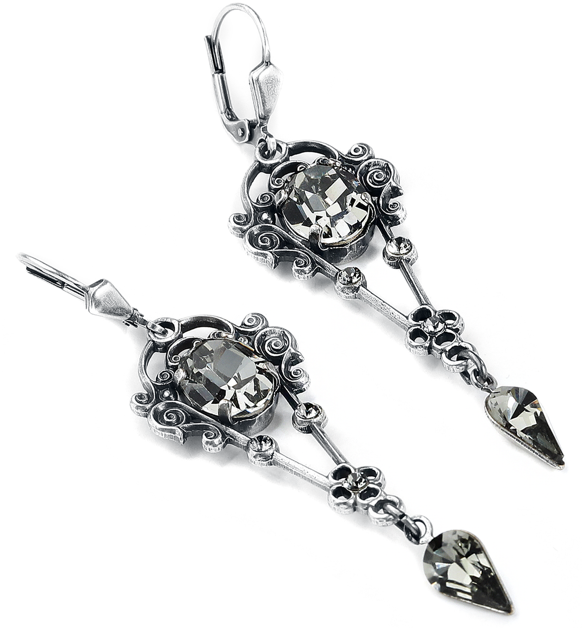 Boucles d'oreilles Gothic de Krikor - Dunkle Leidenschaft - pour Femme - couleur argent - Krikor - View 2