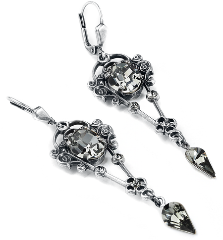 Boucles d'oreilles Gothic de Krikor - Dunkle Leidenschaft - pour Femme - couleur argent - Krikor - View 2