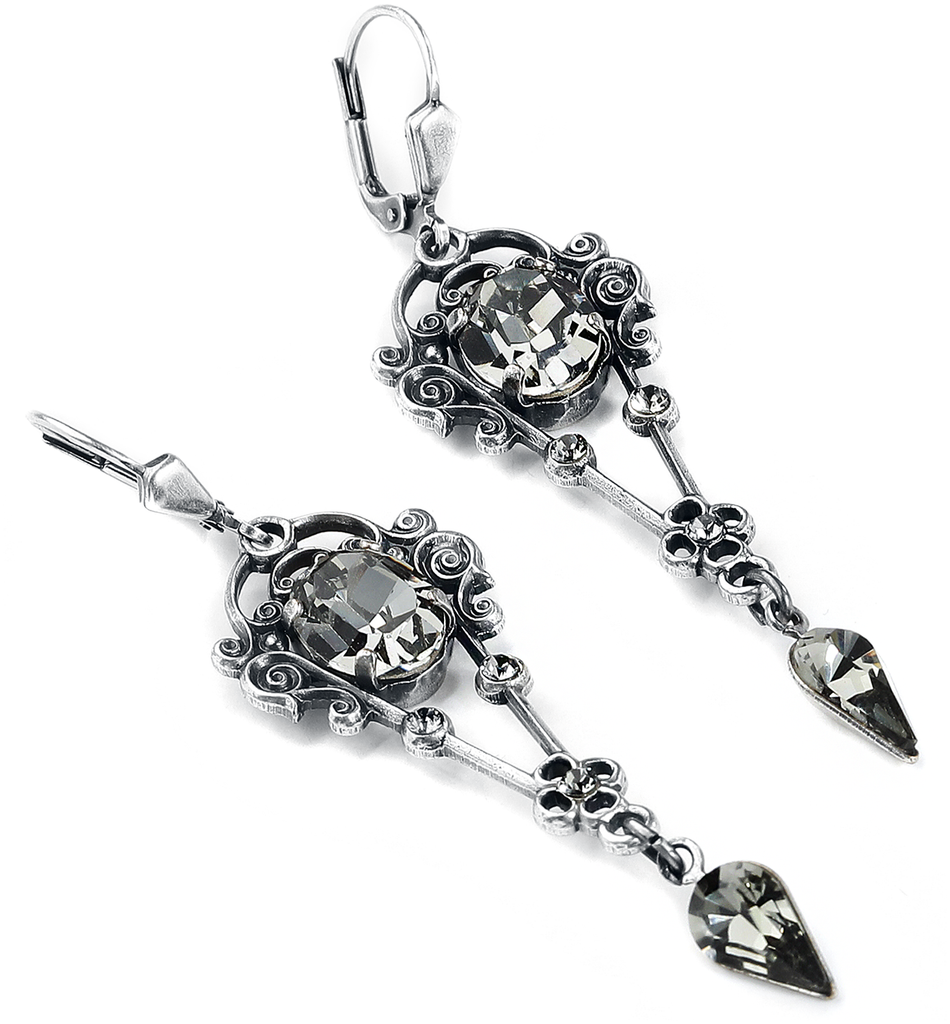 Boucles d'oreilles Gothic de Krikor - Dunkle Leidenschaft - pour Femme - couleur argent - Krikor - View 2