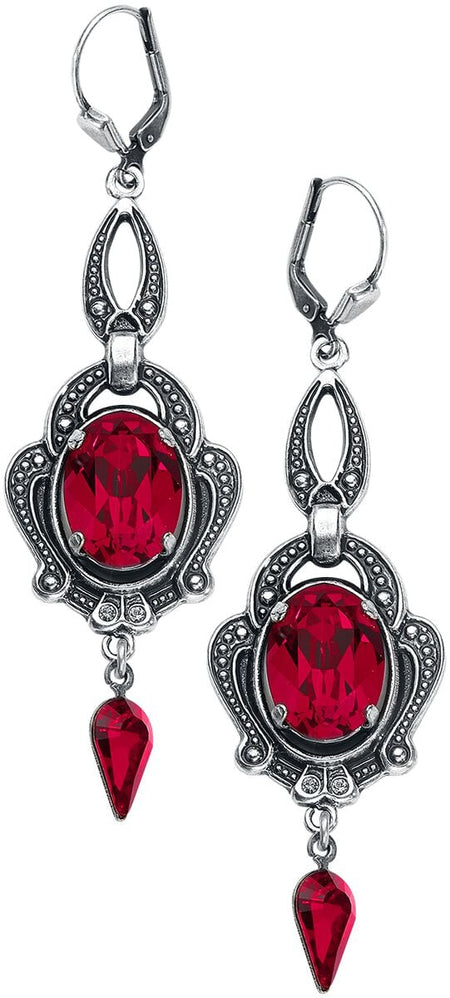 Boucles d'oreilles Gothic de Krikor - Blutrot - pour Femme - couleur argent - Krikor