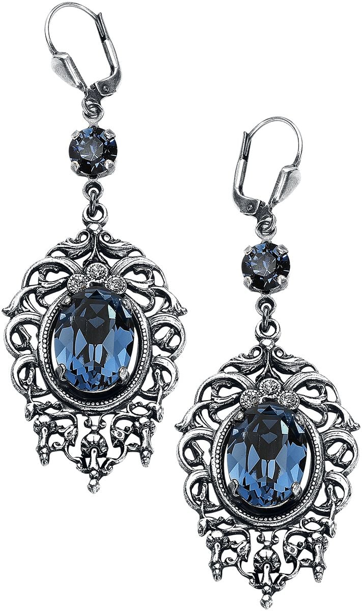 Boucles d'oreilles Gothic de Krikor - Tiefer Ozean - pour Femme - couleur argent - Krikor