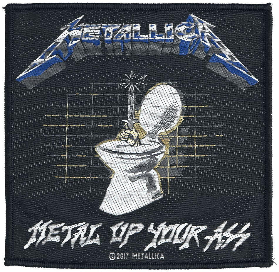 Patch  de Metallica - Metal Up Your Ass - pour Unisexe - noir/blanc/bleu - metallica