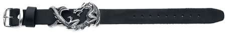 Bracelet en cuir Gothic de Alchemy Gothic - Bracelet En Cuir Maelstrom - pour Unisexe - noir/argent - Alchemy Gothic - View 2