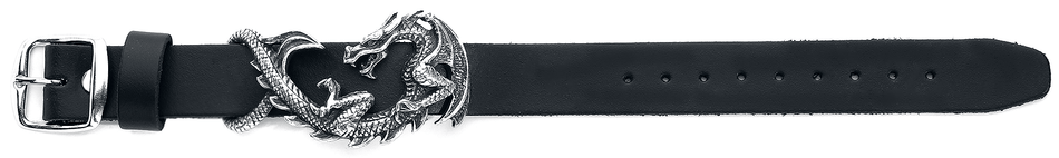 Bracelet en cuir Gothic de Alchemy Gothic - Bracelet En Cuir Maelstrom - pour Unisexe - noir/argent - Alchemy Gothic - View 2