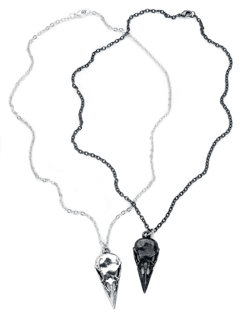 Collier Gothic de Alchemy Gothic - Collier Cœur Crâne - pour Femme - noir/argent - Alchemy Gothic - View 2