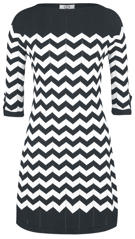 Robe courte Rockabilly de Dancing Days - Robe Vanilla - S à 4XL - pour Femme - noir/blanc - Dancing Days - View 2
