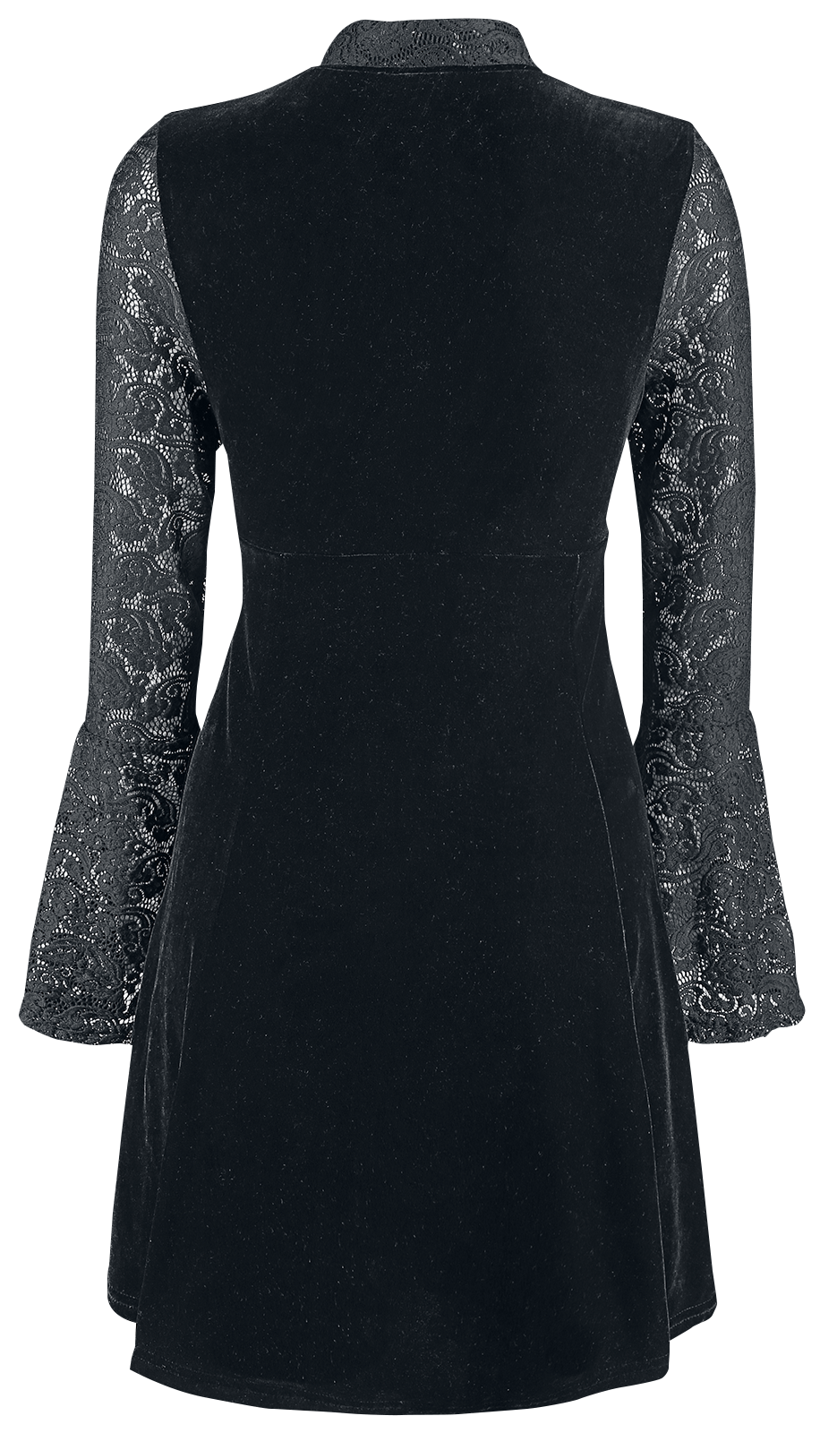 Robe courte Rockabilly de Banned Alternative - Velours & Dentelle - XS à 4XL - pour Femme - noir - Banned Alternative - View 2